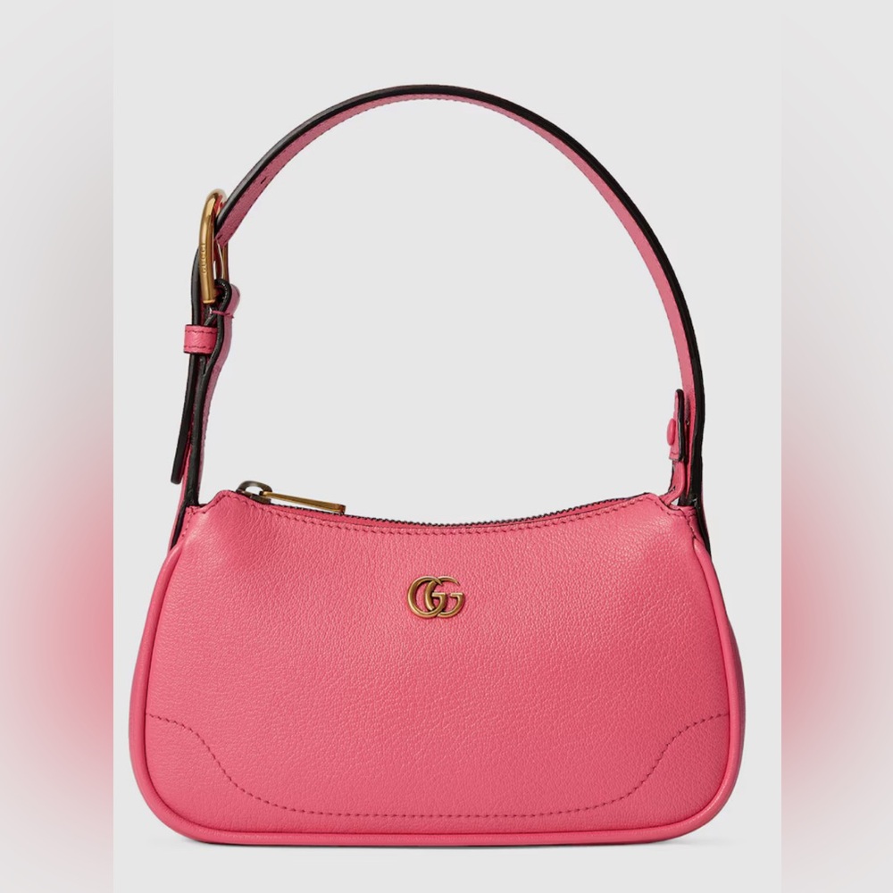 New Gucci pink leather shoulder bag